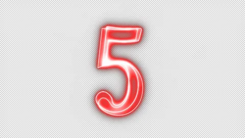 Morphing Countdown Red Stock Footage 241946159
