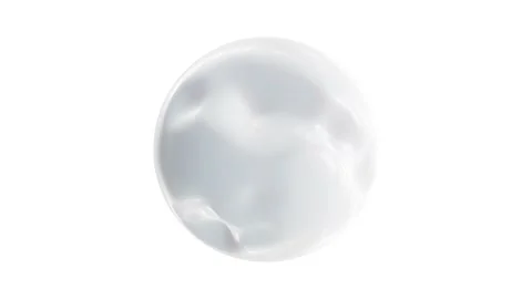 Morphing creamy white form looping 3D animation with alpha Stock Footage 154890360
