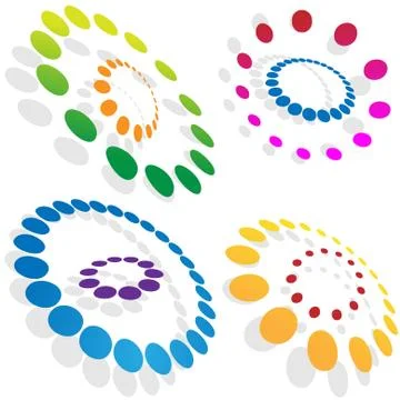 Morphing dotted circles Stock Illustration