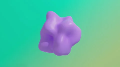 Morphing fluid 4K seamless loop animation. Amorphous shell object Stock Footage 167856457