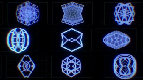 Morphing Geometry Shapes 02 Stock Footage 293917003