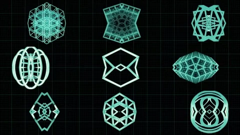 Morphing Geometry Shapes 05 Stock Footage 293917079