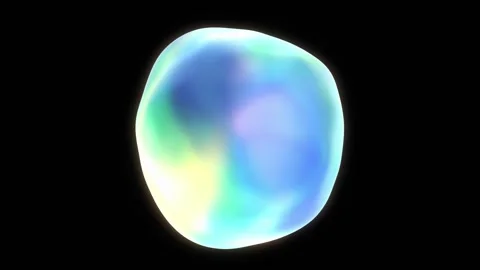 Morphing Iridescent Drop with Evolving Light and Rainbow Colors Stock Footage 306958184