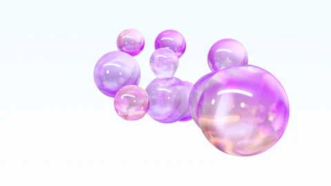 Morphing liquid blobs in a metaball animation. Stock Footage 263554786