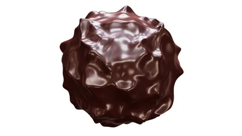 Morphing liquid chocolate form looping 3D animation with alpha Stock Footage 170542524