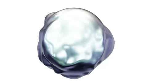 Morphing liquid metal form looping 3D animation with alpha Stock Footage 165949020