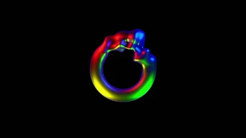 Morphing Liquid Metal Loading Spinner Background Loop Stock Footage 221873910