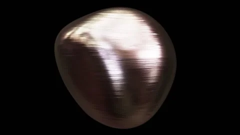 Morphing liquid textured alloy form rendered in UHD Stock Footage 270073015