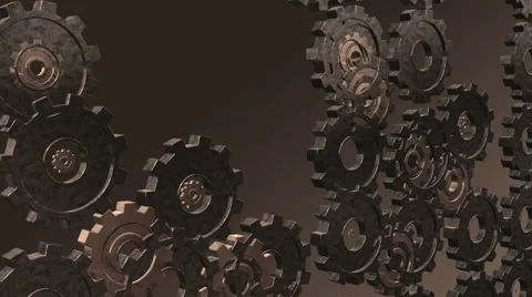 Morphing Looping Gears  - 4K Resolution Ultra HD Stock Footage 41921672