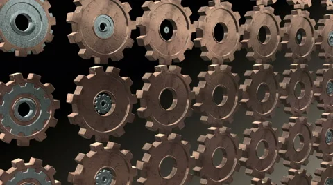 Morphing Looping Gears  - 4K Resolution Ultra HD Stock Footage 41922519