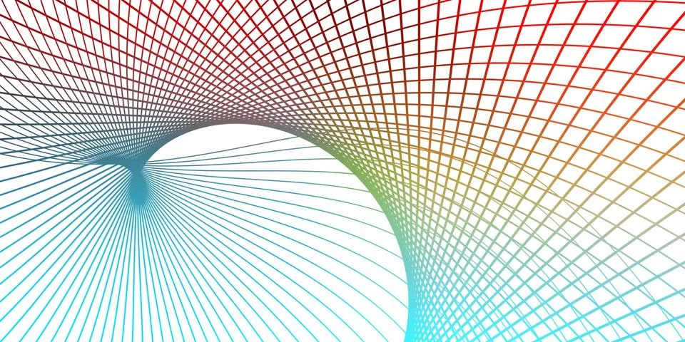 Morphing Mesmerizing Lines Abstract Pattern 스톡 일러스트