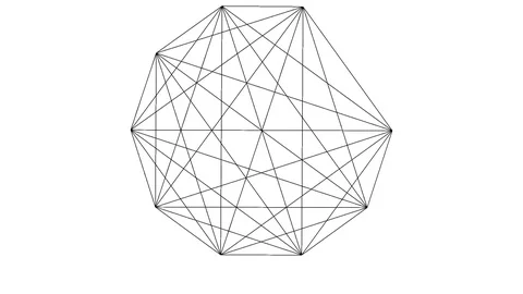 Morphing Multi Sided Polygons Edges and Vertices From a Square to a Nonagon Stock Footage 118985705