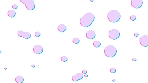 Morphing pink circles pattern with red and blue tints on white background Stock Footage 302701655