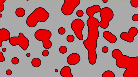 Morphing red blobs on grey with scanlines Stock Footage 302701957