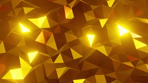 Morphing seamless loop animation. Geometric golden abstract background Stock Footage 167350079