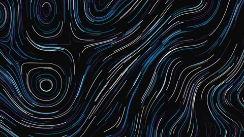 Morphing Shapes as Topographic Map: Abstract Line Background for Dynamic Present Stock Footage 237359981