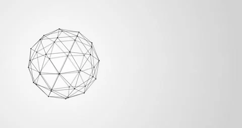 Morphing a sphere into a cube and back with rotation, looped animation Video stock 294697989