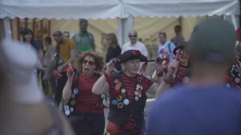 Morris Dancers Stock Footage 93200475