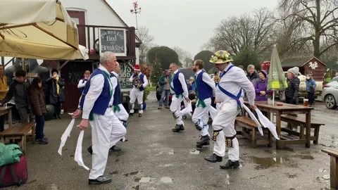 Morris dancers Stock Footage 168019772
