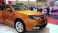 Morris Garages (MG 6) at yearly automotive-show SIA 2012 in Kiev, Ukraine HD Footage