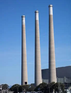 Morro Bay Stacks Stock Photos