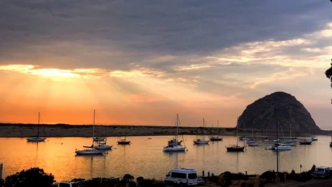 Morro Bay Sun Timelapse Stock Footage 79736190