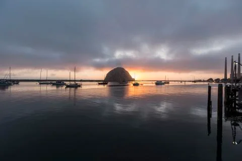 Morro bay sunset Stock Photos