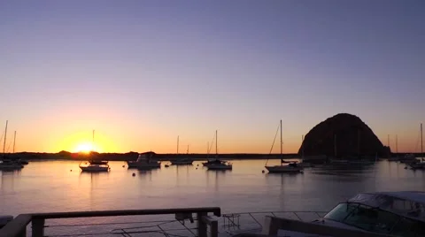 Morro Bay Sunset2 Stock Footage 64025357