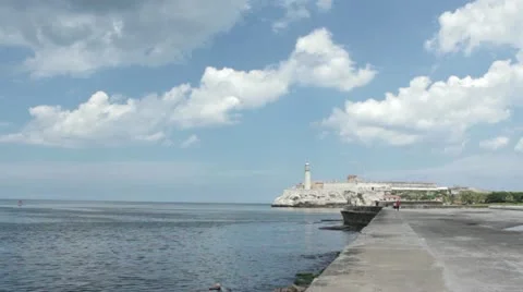 Morro Castle from the Harbour Stock Footage 21929127