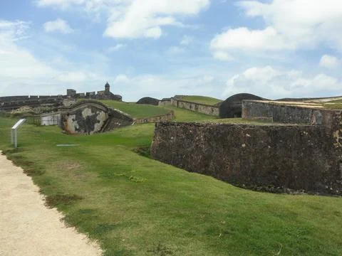The Morro Castle labyrinth path Stock Photos
