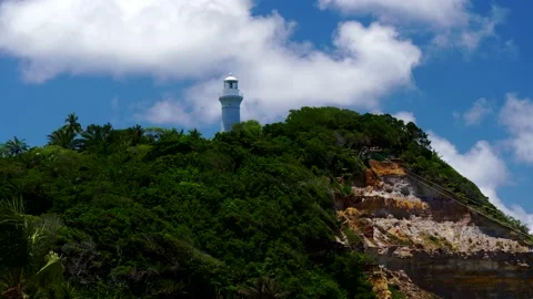 Morro de Sao Paulo Lighthouse and zipline in the middle of the forest. Stock Footage 149679501