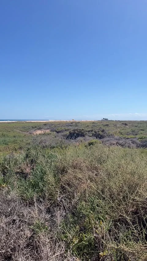 Morro Jable lighthouse pan to ocean dunes nature reserve Fuerteventura HD 스톡 동영상 342028795