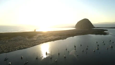 Morro Rock Sunset | 4k Stock Footage 319964615