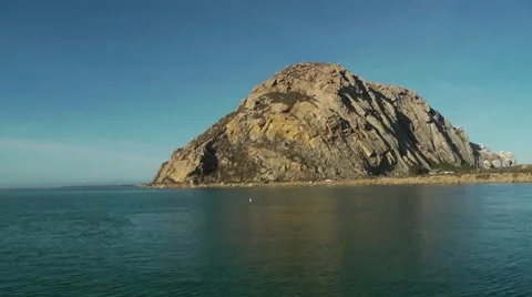 Morro rock from water Stock Footage 64025426
