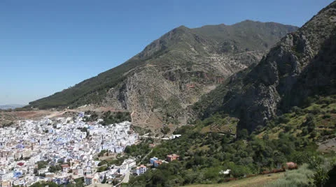 Morrocan town Chefchaouen Vidéo 24168911