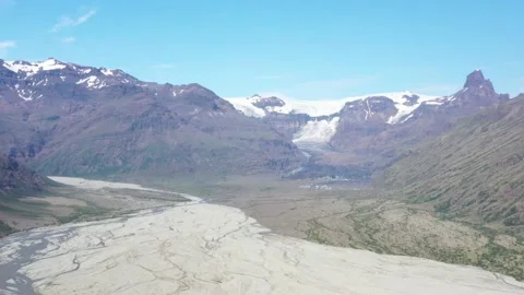 Morsarjokull glacier valley Stock Footage 201487464