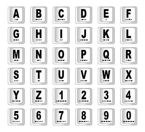 Morse Code Alphabet 스톡 일러스트