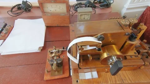 Morse code and radio stations Stock Footage 111632396