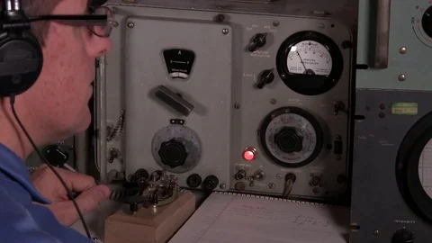Morse code communication Stock Footage 84021937