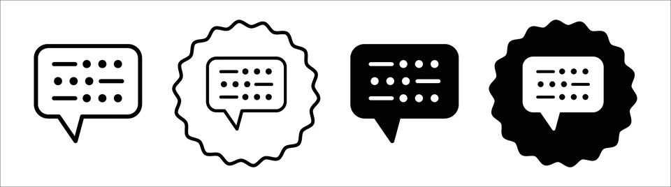 Morse code icon symbol set collection. Morse code simple vector sign bundle Stock-Illustration