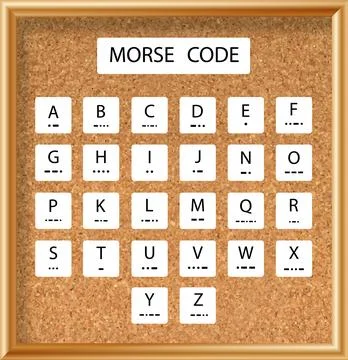 Morse Code International Morse Code on white background. Morse Code sign flat Illustrazione stock