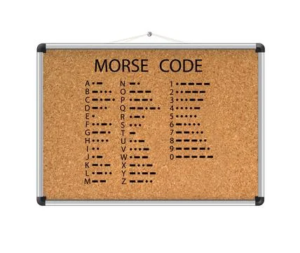 Morse Code International Morse Code on white background. Morse Code sign flat Illustrazione stock