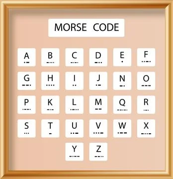 Morse Code International Morse Code on white background. Morse Code sign flat Illustrazione stock