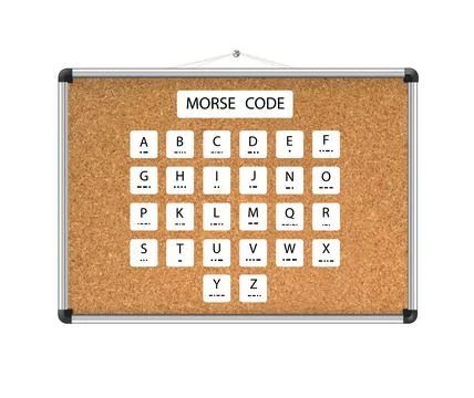 Morse Code International Morse Code on white background. Morse Code sign flat Illustrazione stock