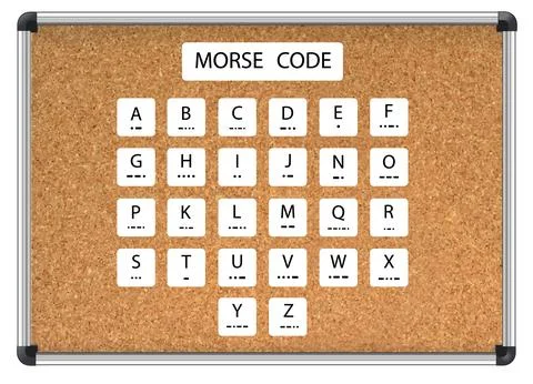 Morse Code International Morse Code on white background. Morse Code sign flat Illustrazione stock