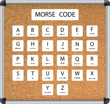 Morse Code International Morse Code on white background. Morse Code sign flat イラスト素材