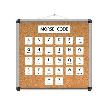 Morse Code International Morse Code on white background. Morse Code sign flat Stock Illustration
