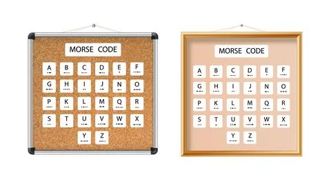 Morse Code International Morse Code on white background. Morse Code sign flat Stock Illustration