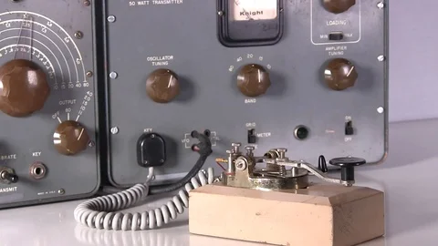 Morse code transmission Stock Footage 84012464