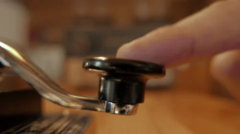 Morse Code Transmitter, Close- Up Side Angle Stock-Footage 53356400